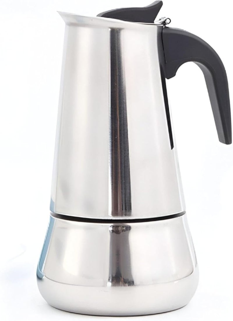 Espresso Brewer - High-End Stainless Steel Coffee Maker for Lattes, Italian Aesthetic, 100ml Capacity, Perfect for Gourmet Coffee Experience